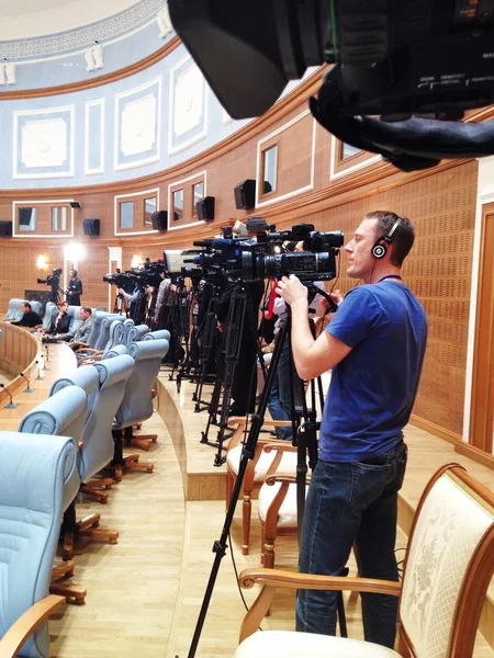 Cameraman al lavoro — Foto Stock