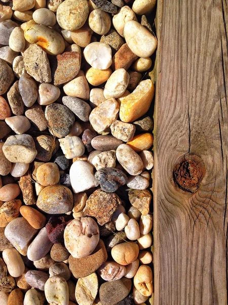 Stein & Holz Hintergrund Stockbild