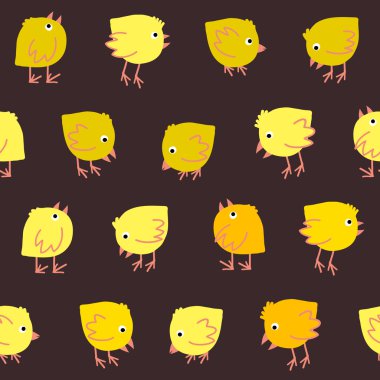 komik çocuk arka plan sarı tavuk ile