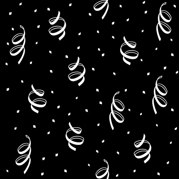 Черно-белый бесшовный рисунок с конфетти — стоковый вектор