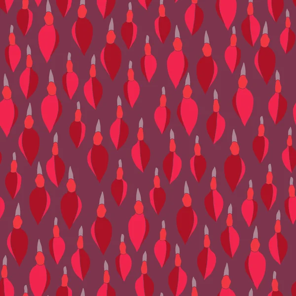 Бесшовный темно-красный узор с маленькими цветочными бутонами — стоковый вектор