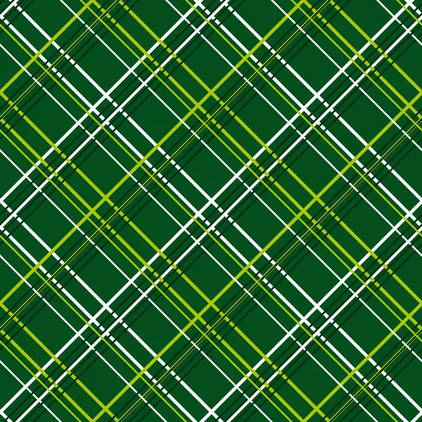 Plaid Fabric on a green background. Seamless vector pattern. — Stock Vector