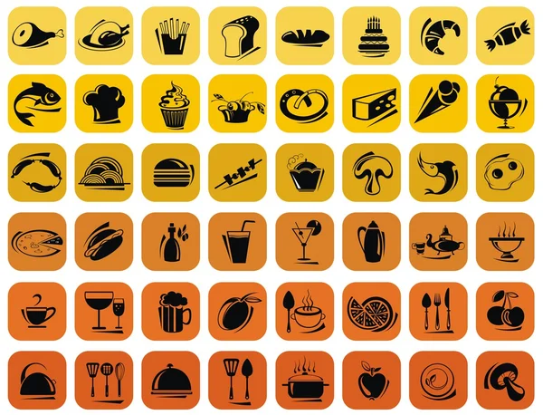 Set de iconos alimentarios — Archivo Imágenes Vectoriales