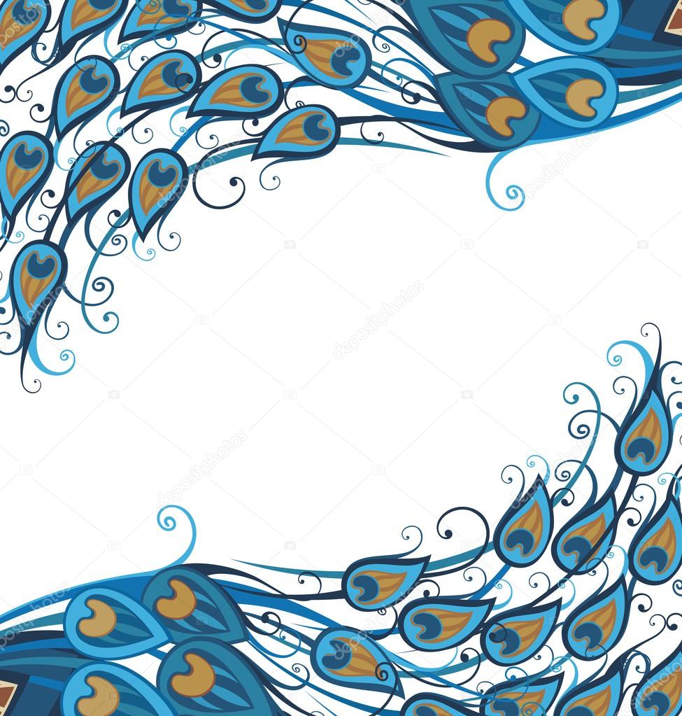 孔雀の羽ストックベクター ロイヤリティフリー孔雀の羽イラスト Depositphotos