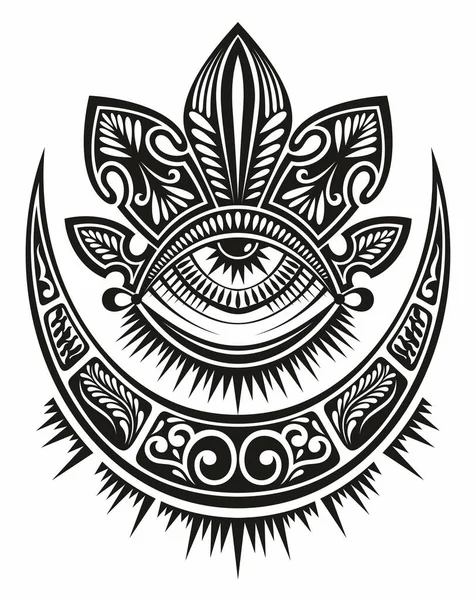 Мистический Логотип Бохо Элементы Дизайна Луной — стоковый вектор