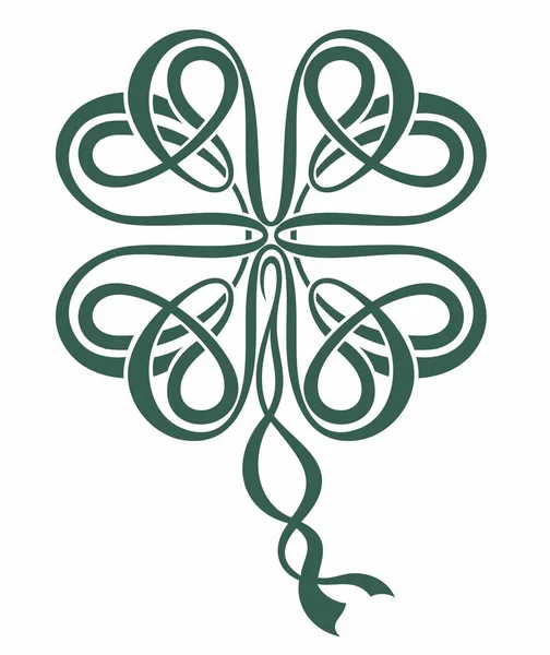 Celtic Knot Shamrock Patricks Günü Shamrock Kelt Düğümü — Stok Vektör