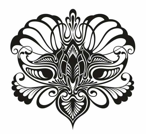 Lotosový Symbol Květu Znamení Buddhistické Životní Cesty Tetování — Stockový vektor