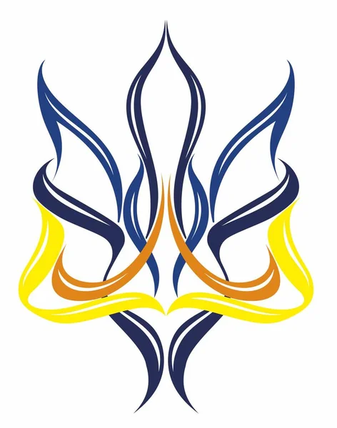 Emblème National Ukraine Armoiries Ukraine — Image vectorielle