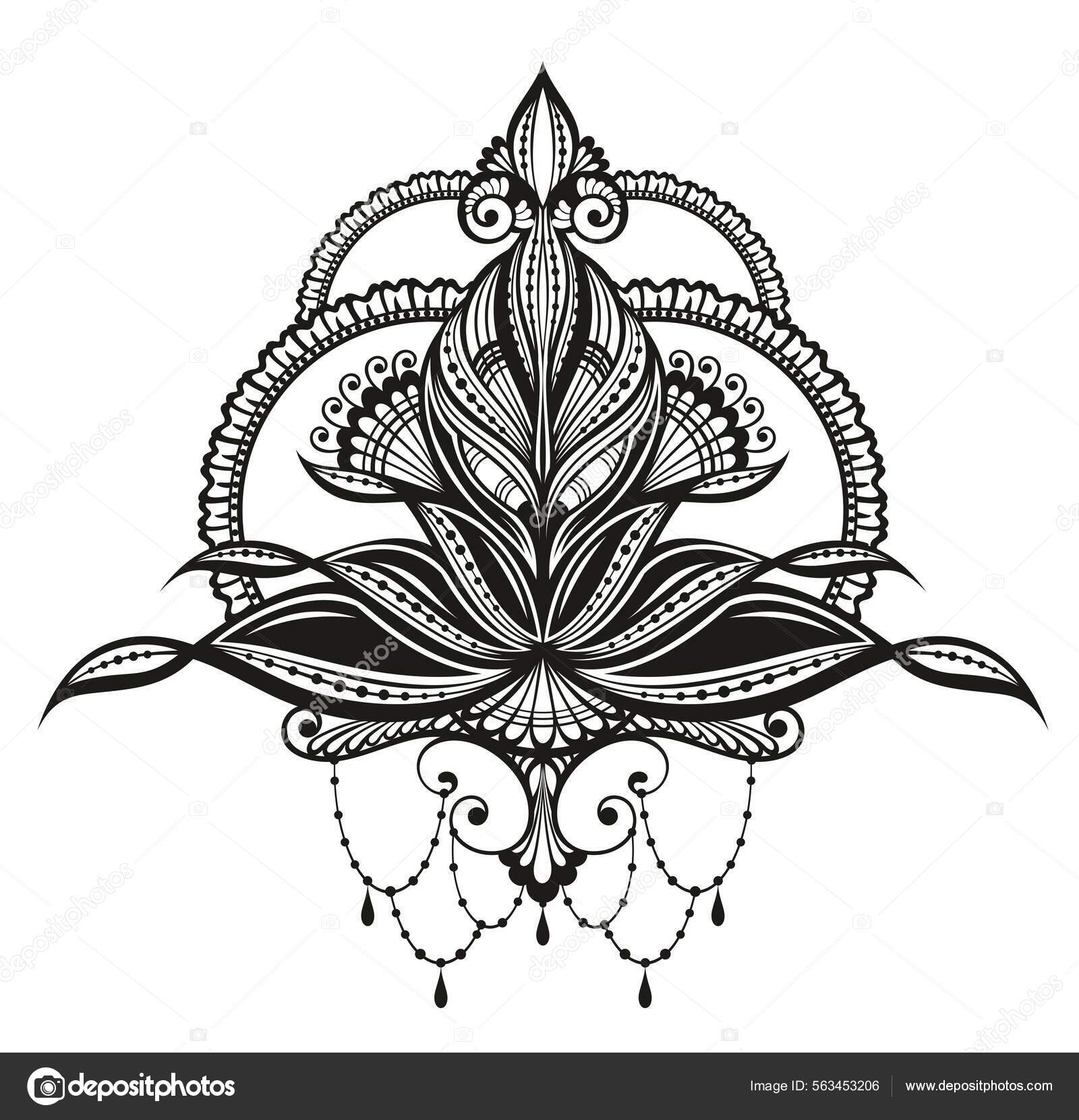 Mehndi, Henna, Tatuagem, Mehndi Designs Traditional Henna Body Art, Desenho,  Pavão, Tatuagem De Manga, Preto e branco, jóia do corpo, círculo png |  PNGWing, image size:1600x1661