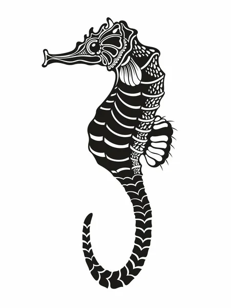 Sea Horse Vector Stock Illustration Isolate White Background — Vector de stock