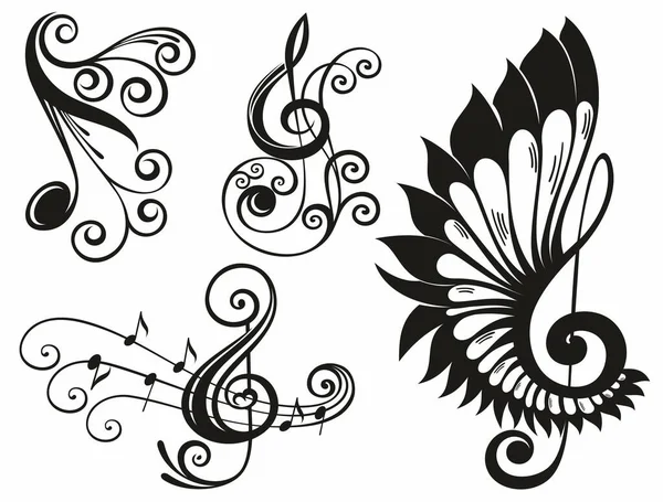 Music Notes Your Design — Stock Vector