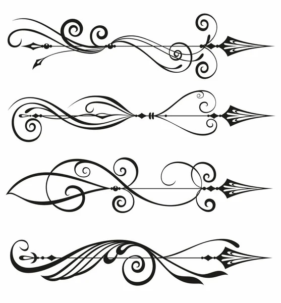 手描きのヴィンテージ矢印 部族スケッチ要素セット あなたのデザインのための落書き矢印と手描きの民族コレクション インディアン アステカ ヒップスター ボーホ要素を持つベクトルセット — ストックベクタ