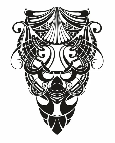 Tattoo Vector Clip Art Drawing Body Art Element — Stock Vector