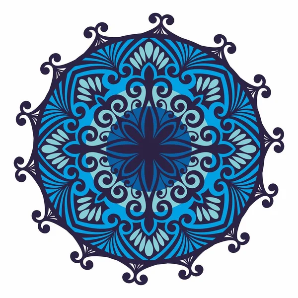 Mandala Abstract Objects Isolated White Background Ethnic Decorative Element — стоковый вектор