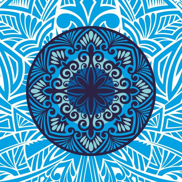 Mandala Banner Decorative Flower Mandala Background Place Text Colorful Abstract — Stock vektor