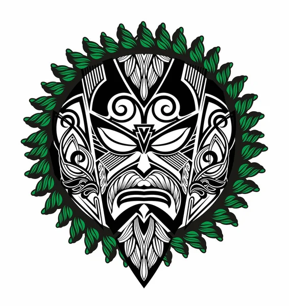 Dieu Nordique Odin Avec Masque Illustration Style Gravure Viking Warrior — Image vectorielle