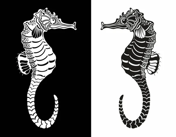 Seahorse För Din Illustration Eahorse Vektor Illustration — Stock vektor