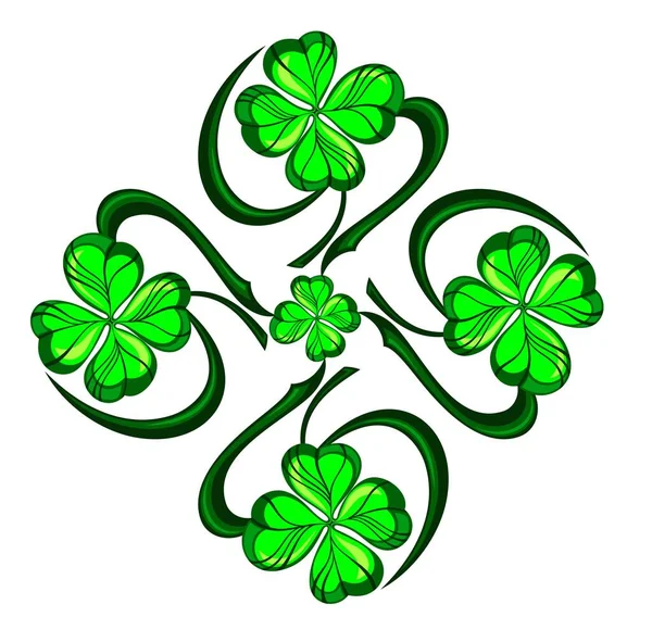 Symbole Saint Patrick Feuille Pour Affiche Célébration Design Vector Illustrations — Image vectorielle