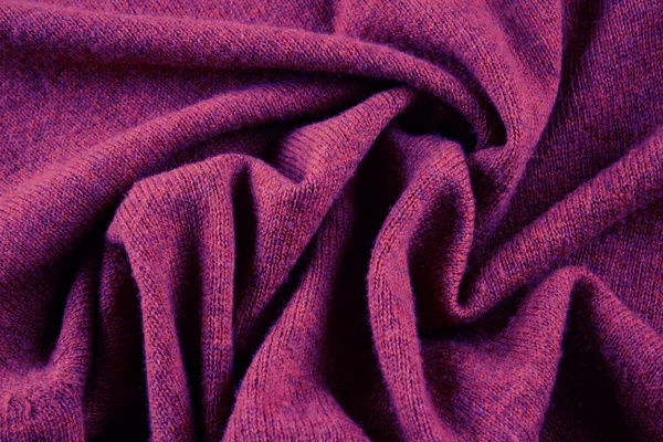 Reddish Violet Knitted Texture Background Winter Autumn Purple Sweater Backdrop — ストック写真
