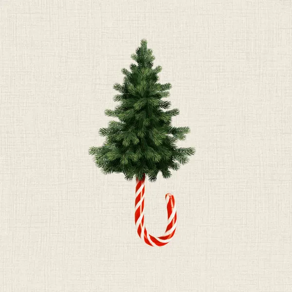 Aranyos Karácsonyi Újévi Kártya Kollázs Ünnepi Dekoráció Reklám Bannerek Minták — Stock Fotó