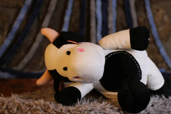 Крупним Планом Знімок Якої Іграшки Корови — стокове фото