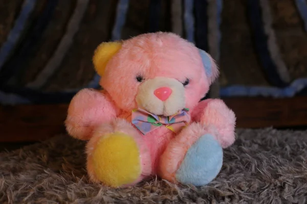 Close Shot Pink Teddy Bear Soft Toy — Stock Photo, Image