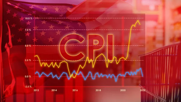 비즈니스 여전히 그래프 Cpi Consumer Price Index — 스톡 사진