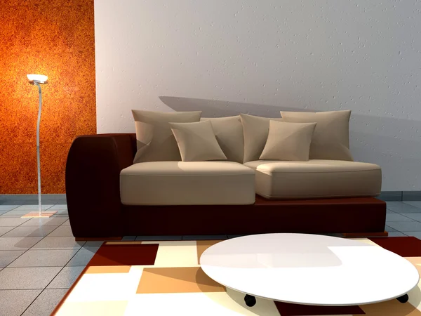 Sala de estar com estilo moderno — Fotografia de Stock