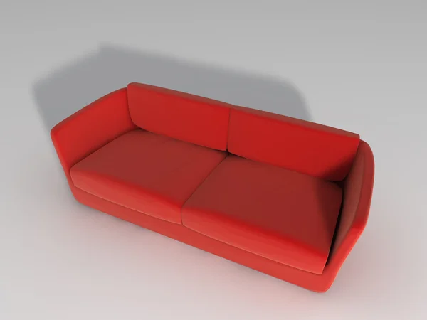 Cutout red couch — Stock Photo, Image