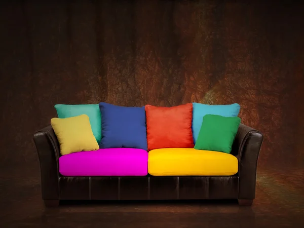 Stylisches 3D-Sofa isoliert — Stockfoto