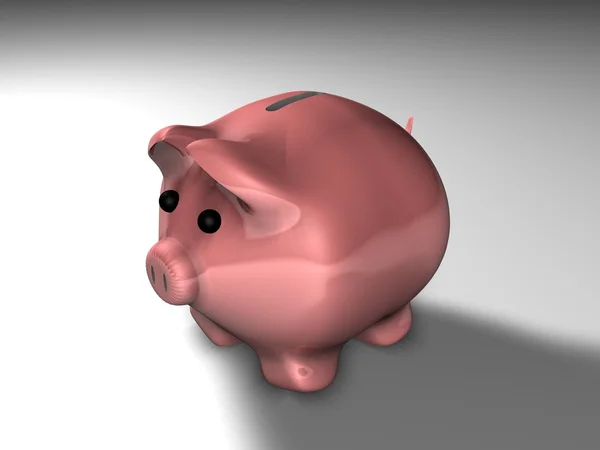 Roze varken spaarpot — Stockfoto