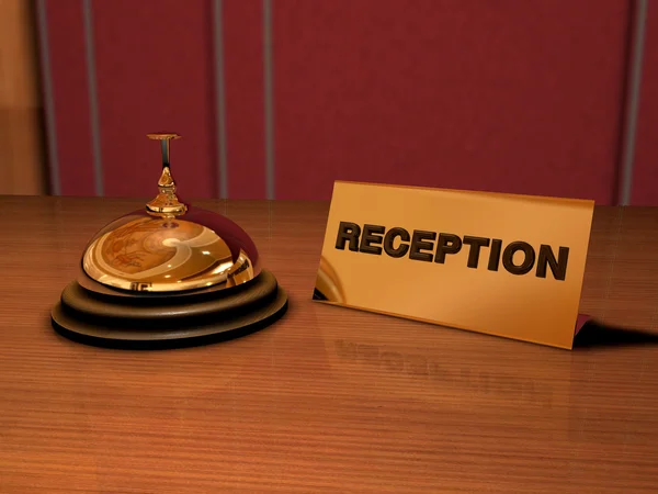 Reception and hotel bell — Stock Photo, Image