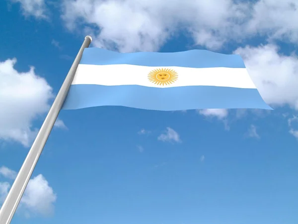 Argentína lobogója — Stock Fotó