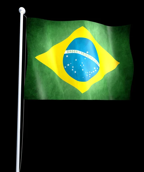 Národní vlajka Brasil — Stock fotografie