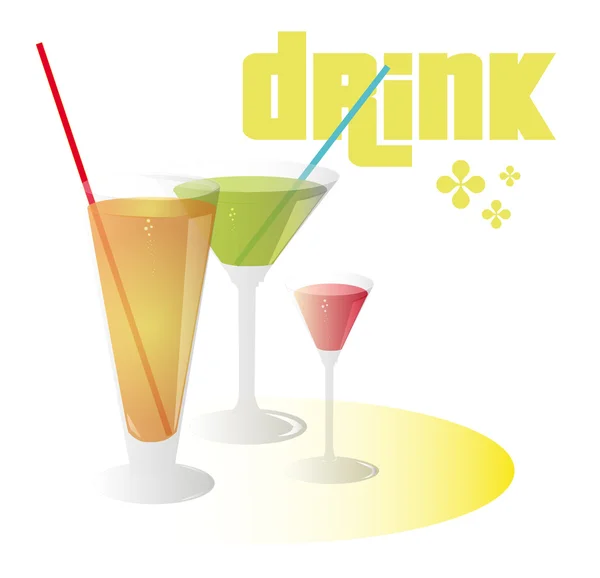 Illustration of cocktail glasses — Stock Photo, Image