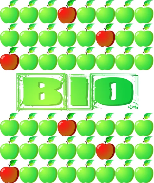 Apples and text Bio — Stock Photo, Image