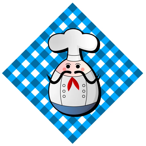 Chef with hat on head