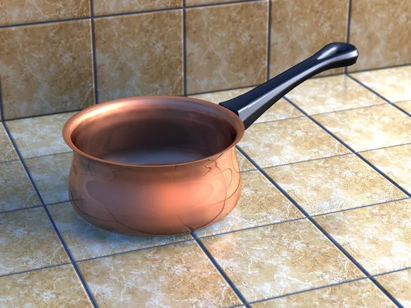 3d 呈现器的蒸煮锅 — 图库照片