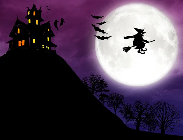Замок Хэллоуин — стоковое фото