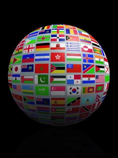 Flags globe — Stock Photo, Image