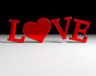 Kırmızı kelime aşk