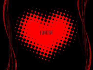 soyut kırmızı kalp