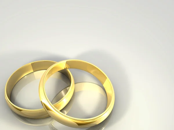 Gold wedding rings — Stock Photo, Image