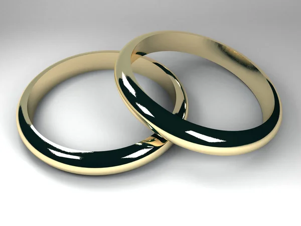 Gold wedding rings — Stock Photo, Image