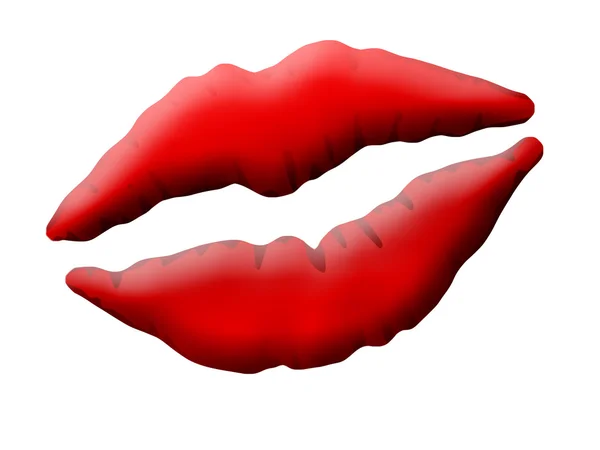 Print of red lips — Stock Photo, Image