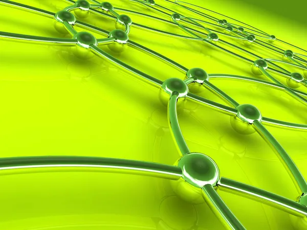 Зелена молекула ДНК клітини — стокове фото