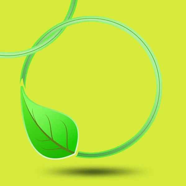 Öko-Design mit grünem Blatt — Stockfoto