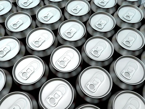 Aluminium drank blikjes — Stockfoto