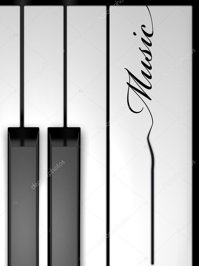 Piano keys top view