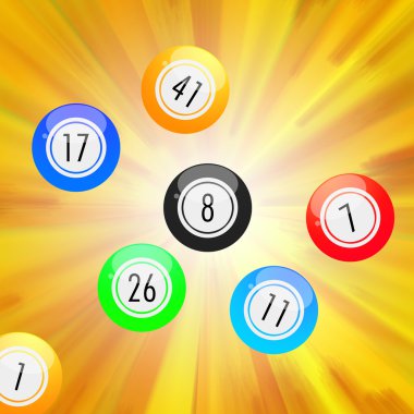çok renkli bilardo topları
